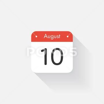 Calendar Icon with long shadow. Flat style. Date,day and month. Reminder.  Vector: Royalty Free #238865742