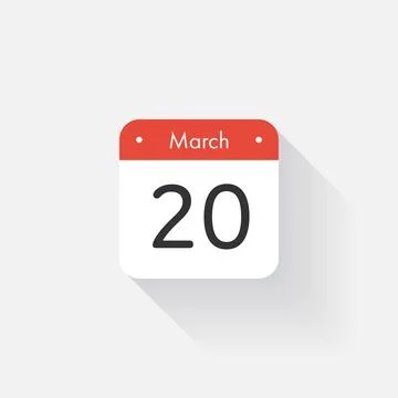 Calendar Icon with long shadow. Flat style. Date,day and month. Reminder. Vector Stock Illustration