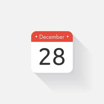 Calendar Icon with long shadow. Flat style. Date,day and month. Reminder. Vector イラスト素材