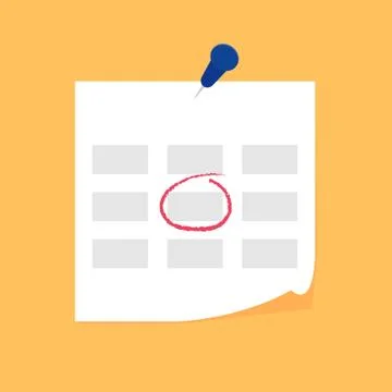 Calendar icon with mark. Planning. Time management. Stock Illustration
