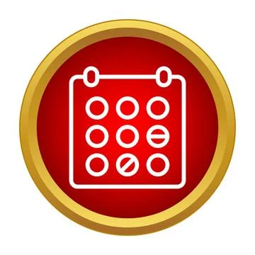 Calendar icon marking important date for scheduling reminder Ilustración de archivo
