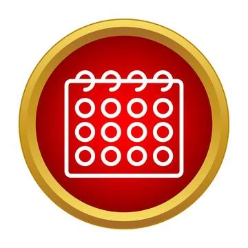 Calendar icon marking important date events Stock Illustration