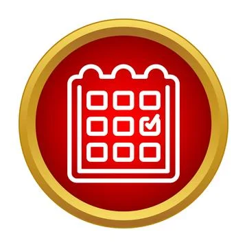 Calendar icon marking important date for planning schedule Stock Illustration