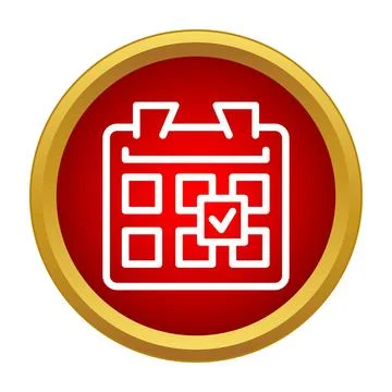 Calendar icon marking important schedule appointment Stock Illustration