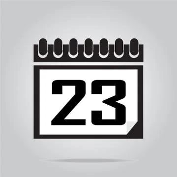 Calendar icon number 23 vector illustration イラスト素材