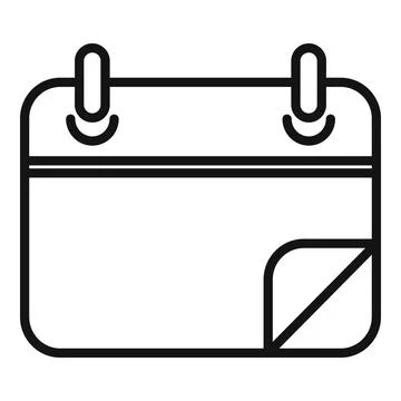 Calendar icon outline vector. Computer interface Illustrazione stock
