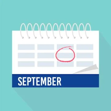 Calendar icon with pink mark. Planning. Time management. Stock Illustration