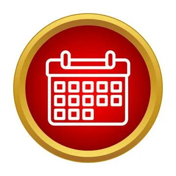 Calendar icon presenting date, time, and event scheduling Stock Illustration