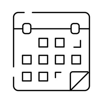 Calendar icon scheduling appointments and planning events Illustrazione stock