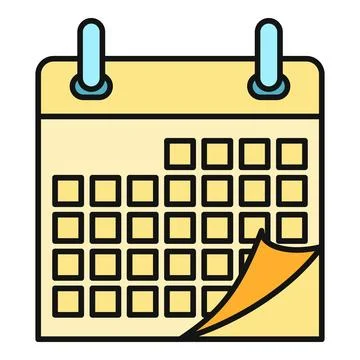 Calendar icon scheduling appointments and time management Stock Illustration