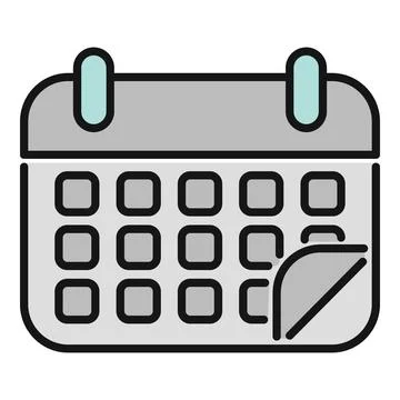 Calendar icon scheduling appointments and planning events Stock Illustration