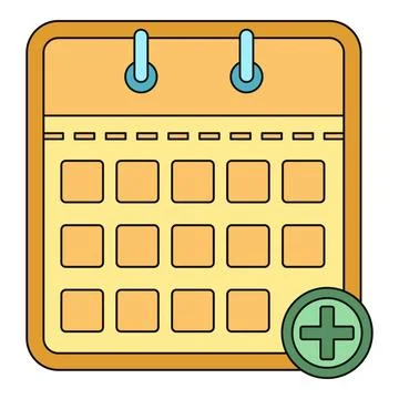 Calendar icon scheduling appointments and managing time Stock Illustration