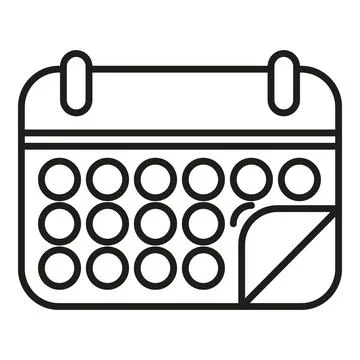 Calendar icon scheduling appointments dates important events Stock Illustration