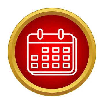 Calendar icon scheduling appointments planning time management Stock Illustration