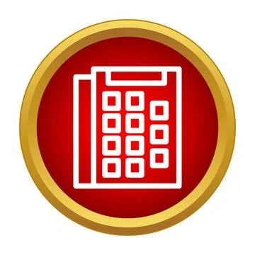 Calendar icon scheduling appointments planning organization button Stock Illustration