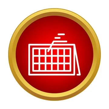 Calendar icon scheduling deadline dates in red circle Stock Illustration