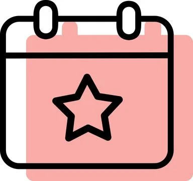 Calendar icon for scheduling event dates Stock Illustration