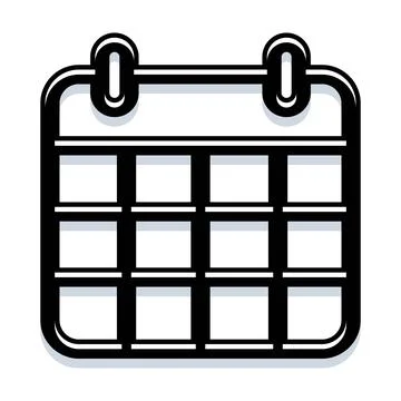 Calendar icon scheduling important dates and events Stock Illustration