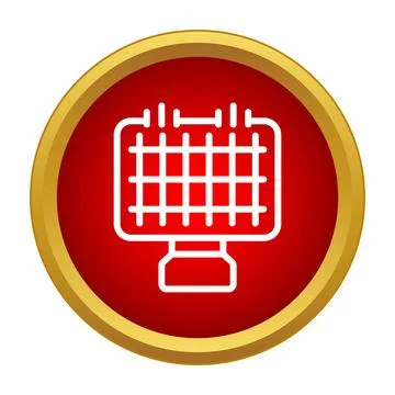 Calendar icon scheduling important dates for planning Stock Illustration