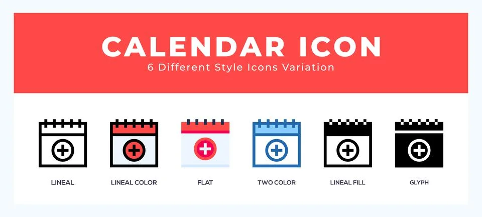 Calendar icon set. Design elements for logo Illustrazione stock