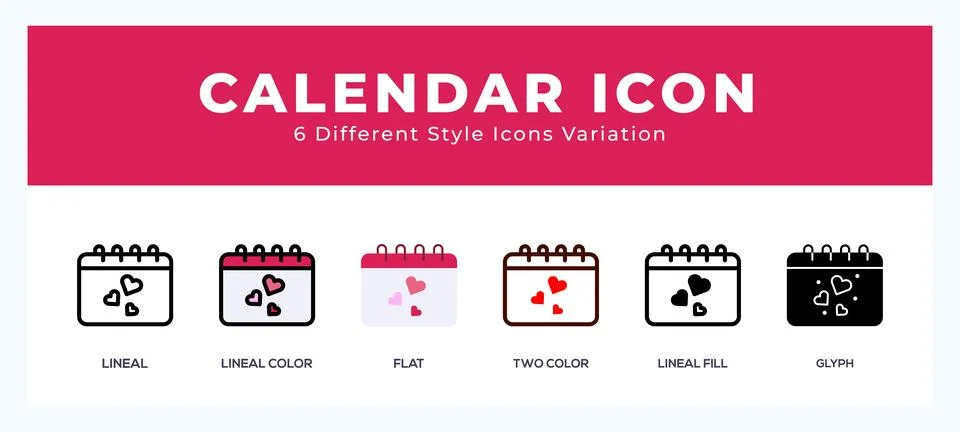 Calendar icon set. Design elements for logo 스톡 일러스트