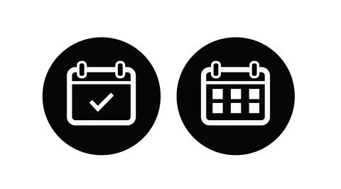 Calendar Icon Set. Stock Illustration