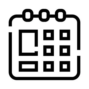 Calendar icon showing dates, planning and schedule Stock Illustration