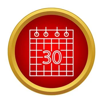 Calendar icon showing important date or deadline Stock Illustration