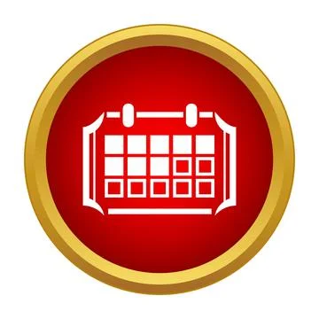 Calendar icon showing important dates and schedule 库存插图