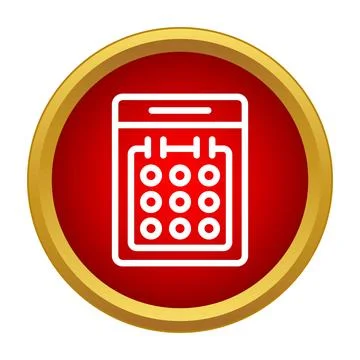Calendar icon showing important dates and scheduling events Illustration