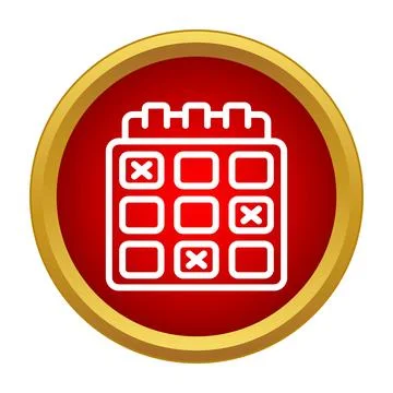 Calendar icon showing marked dates for planning events Stock Illustration