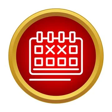 Calendar icon showing marked dates for scheduling Stock Illustration