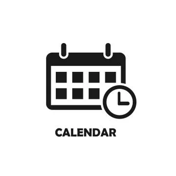 Calendar icon. Simple vector illustration on white background. EPS 10 Stock Illustration