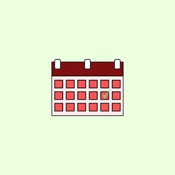 Calendar icon symbol. Flat design style eps 10 illustration. graphic element Stock Illustration