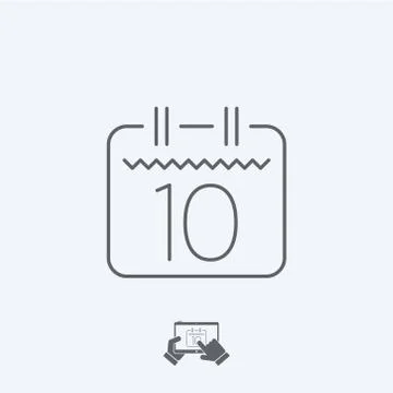Calendar icon - Thin series Stockillustratie
