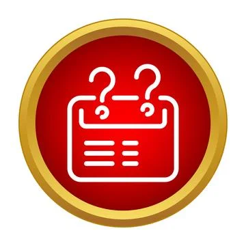 Calendar icon with unknown date question marks Stock Illustration