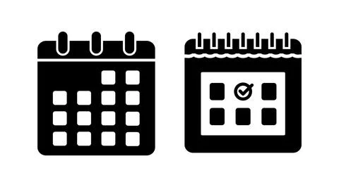 Calendar icon vector. Calender symbol Stock Illustration