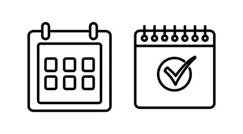 Calendar icon vector. Calender symbol Stock Illustration