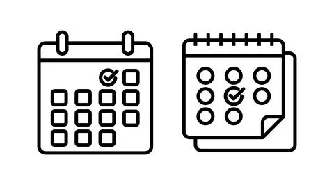 Calendar icon vector. Calender symbol Illustrazione stock