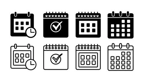 Calendar icon vector. Calender symbol Stock Illustration