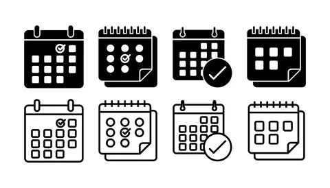 Calendar icon vector. Calender symbol Stock Illustration