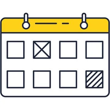 Calendar icon vector date and time for event Stock Illustration