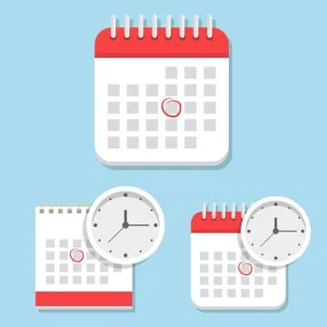 Calendar icon vector design illustration isolated on blue background Stock Illustration