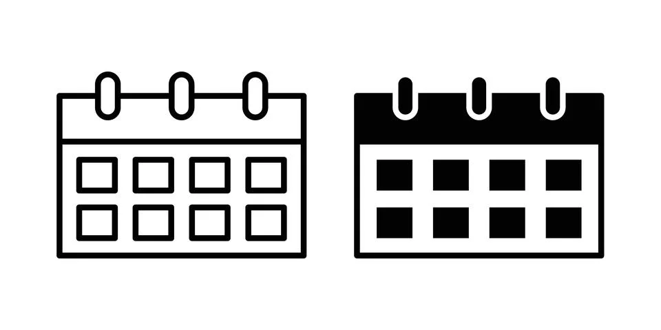 Calendar icon vector editable eps10 Illustrazione stock