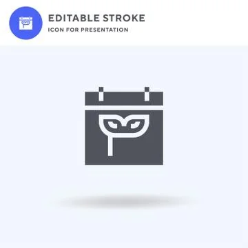 Calendar icon vector, filled flat sign, solid pictogram isolated on white, lo Illustrazione stock