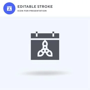 Calendar icon vector, filled flat sign, solid pictogram isolated on white, logo Illustrazione stock