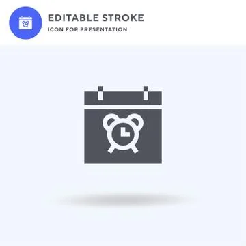 Calendar icon vector, filled flat sign, solid pictogram isolated on white, logo Illustrazione stock
