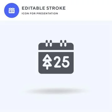 Calendar icon vector, filled flat sign, solid pictogram isolated on white, logo Illustrazione stock