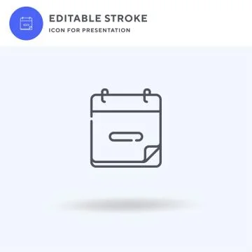 Calendar icon vector, filled flat sign, solid pictogram isolated on white, logo Illustrazione stock