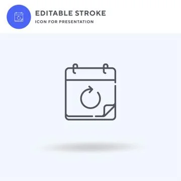 Calendar icon vector, filled flat sign, solid pictogram isolated on white, logo Stock Illustration